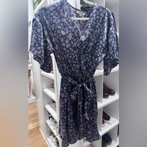 Andree Navy and Lavender Mini Dress